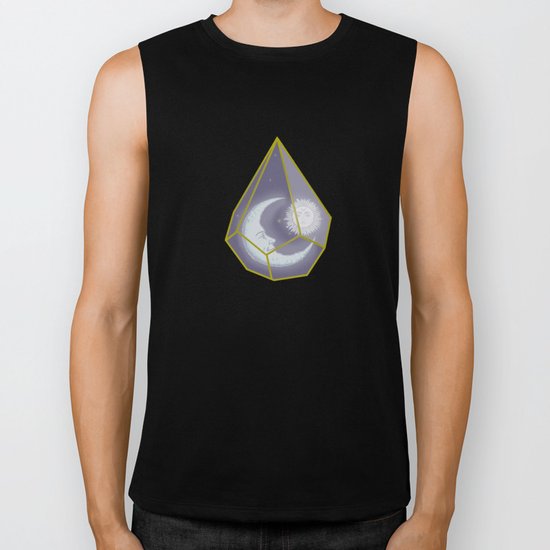 locked in crystal glass Biker Tank
