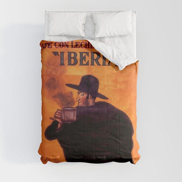 Leonetto Cappiello Iberia Coffee Advertising Poster Comforter