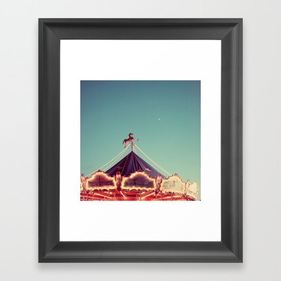 Crescent Moon Over Paris #2 Framed Art Print