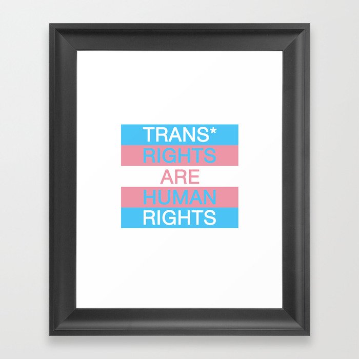 Trans* Lives Matter Framed Art Print