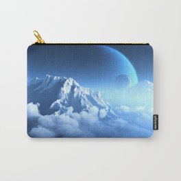 Caerulea (Elevated) Carry-All Pouch | Mountain, Planet, Sci-Fi, Graphicdesign, Space, Fantasy, Snow, Render 