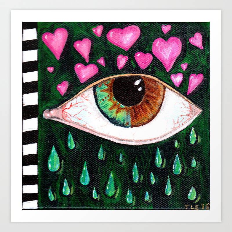 Him And Eye Acrylic Painting By Tina Lynn Ellis Art Print By