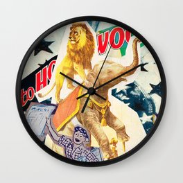 Going To Hollywood Fun Old Film and Movie Collage Wall Clock