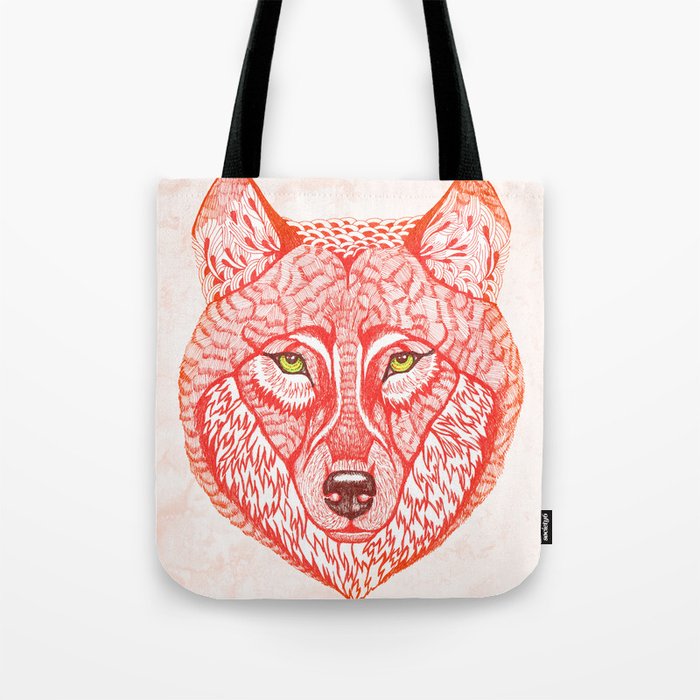 Red wolf Tote Bag