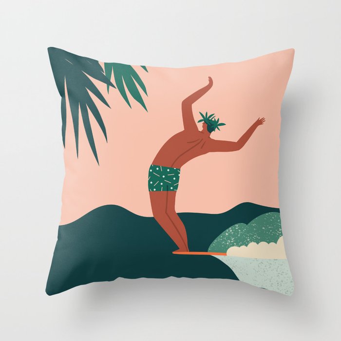 Go with a flow Throw Pillow