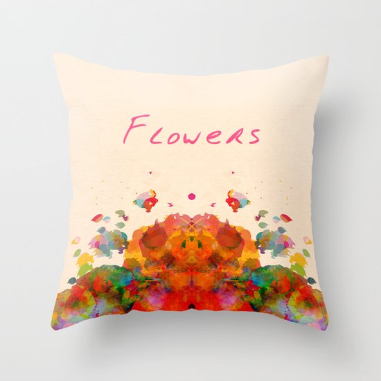 "Flowers - Well - if anybody" by Emily Dickinson Throw Pillow