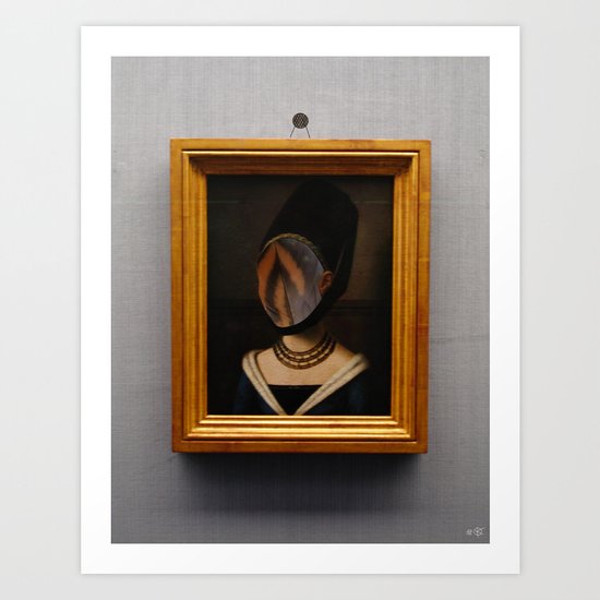 The Painting Collection Female Feather Collage Art Print