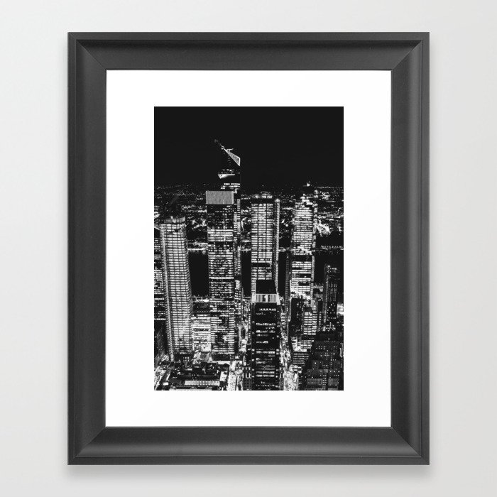 NYC Black and White Framed Art Print