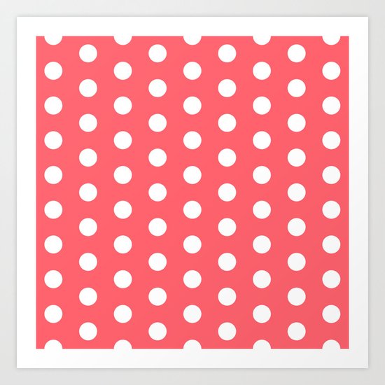 Polka Dot Coral Art Print
