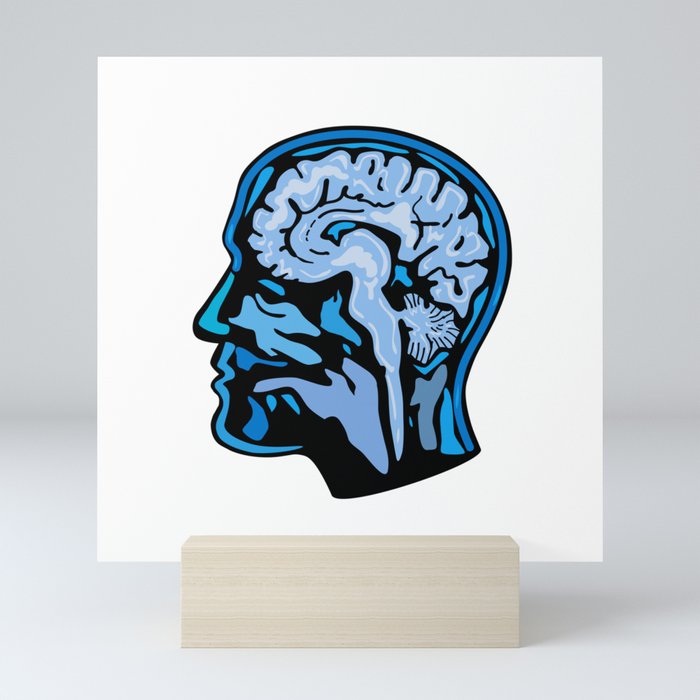 Brain Scanning Imaging Side Mini Art Print