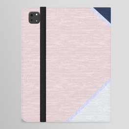 Woodgrain Collage with Marble Accents in Blush, Navy, White, and Lilac iPad Folio Case