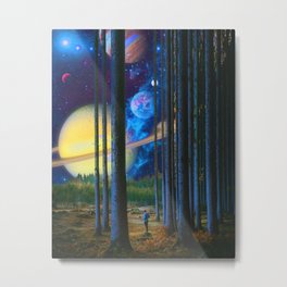 Dark forest Metal Print | Surreal, Manipulation, Sci-Fi, Retro, Universe, Beautifulgirl, Collage, Sexy, Awesome, Planet 