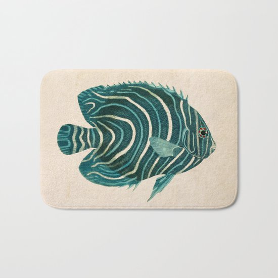 Green Fish Bath Mat
