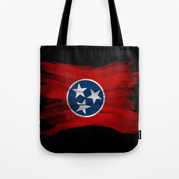 Tennessee state flag brush stroke, Tennessee flag background Tote Bag