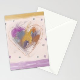 Abstract Multicolored Tender Love Heart Stationery Card