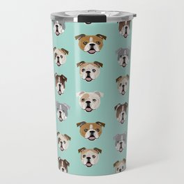 English Bulldog pattern print dog breed pet portrait gifts for dog owner bulldog Travel Mug