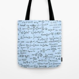 Math Equations // Light Blue Tote Bag
