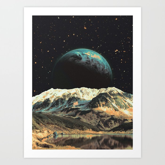 Cosmos Over The Hill Art Print