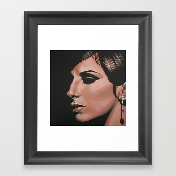 Barbra Streisand Painting Framed Art Print