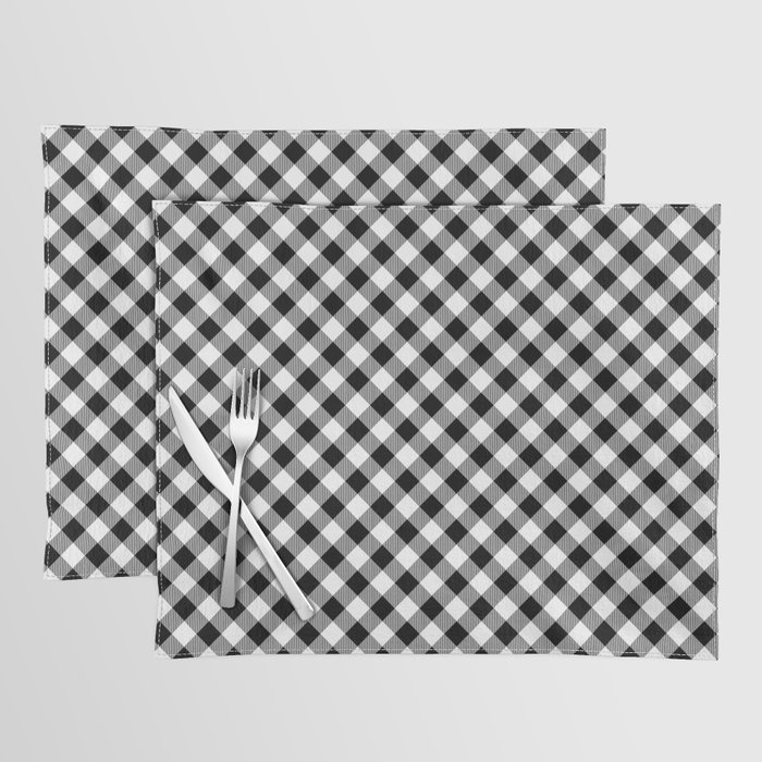 Classic Gingham Black and White - 12 Placemat