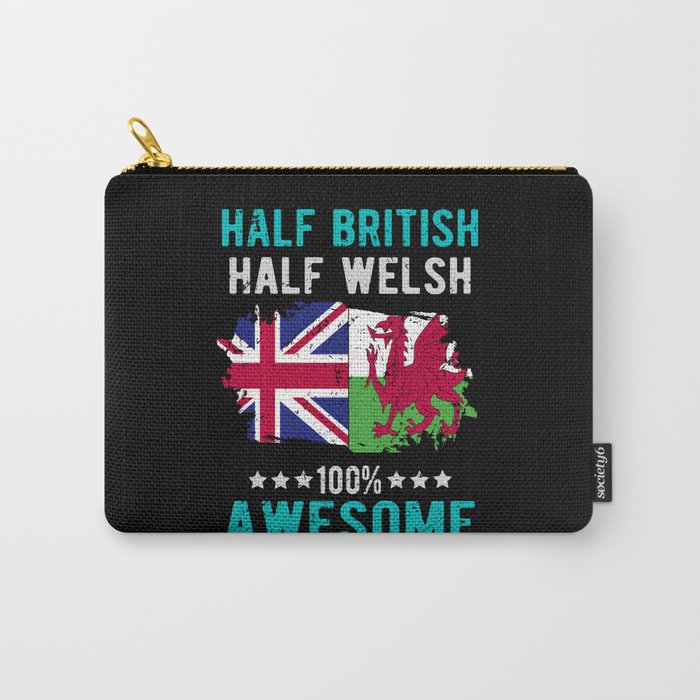 Half British Half Welsh Carry-All Pouch