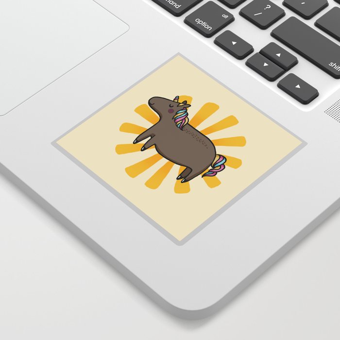 Chubby Unicorn Sticker By Hellocharlotte Society6