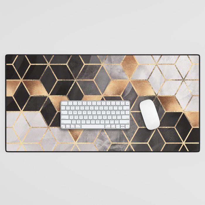 Smoky Cubes Desk Mat