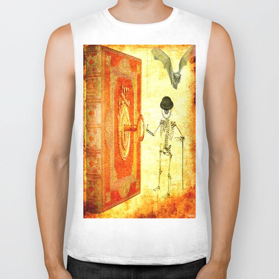 Monsieur Bone and the magic book Biker Tank