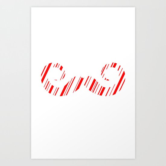 Peppermint Stache Art Print