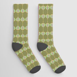 MidCentury Modern Abstract Ornament Pattern 1.0 Socks