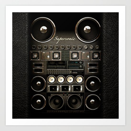 Supersonic Boombox Art Print