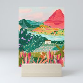 New Day (Pink Mountain)  Mini Art Print