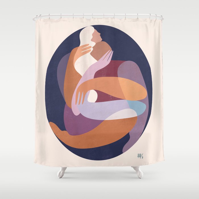 Dreamers no.8 (midnight blue) Shower Curtain