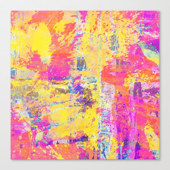 Always Look On The Bright Side - Abstract, textured painting Canvas Print