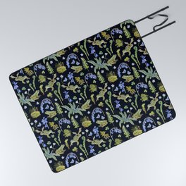 Frolicking Frogs and Ferns Picnic Blanket