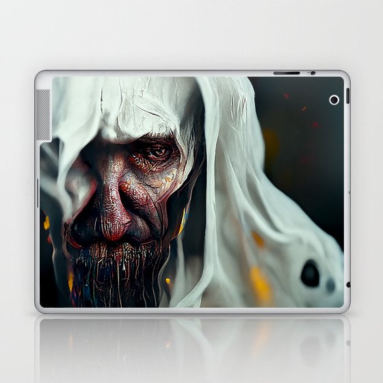 Scary ghost face #1 | AI fantasy art Laptop & iPad Skin