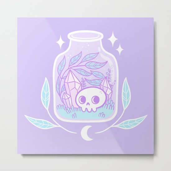 Pastel Terrarium Metal Print