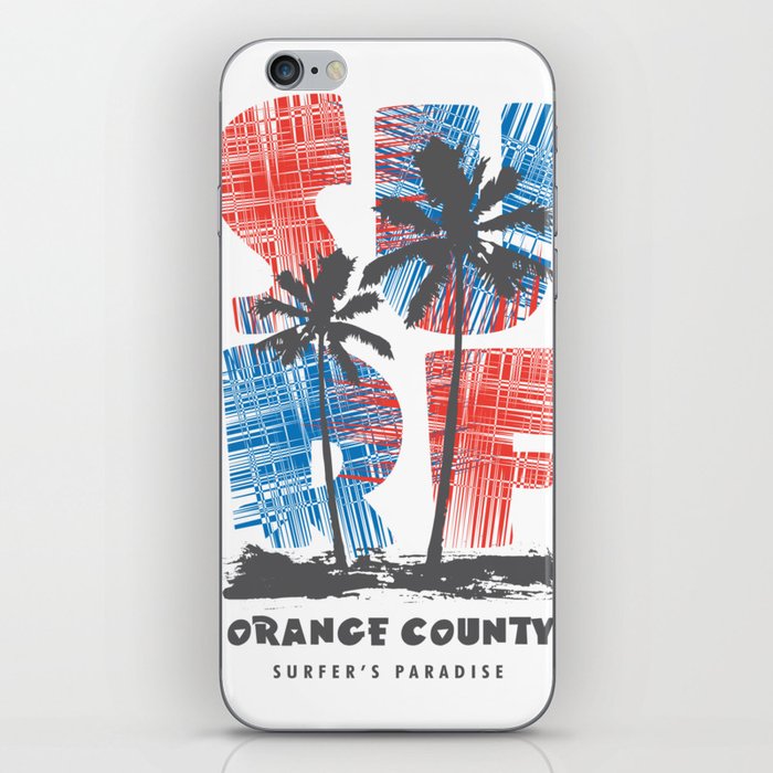Orange County surf paradise iPhone Skin