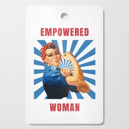 Empowered Woman | Rosie the Riveter Retro Comic Art Cutting Board