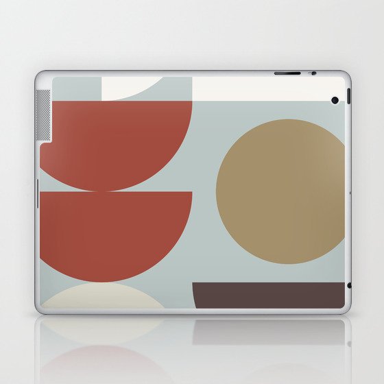 Mid Century Modern Geometric Shapes Laptop & iPad Skin