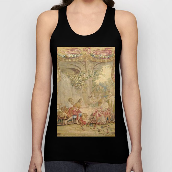Antique 18th Century 'Telemachus & Calypso' Mythological French Aubusson Tapestry  Tank Top