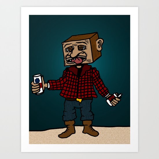 Mr Block, where does your paycheck go? Art Print