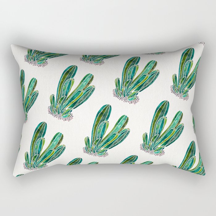 Cactus Cluster – Emerald Rectangular Pillow