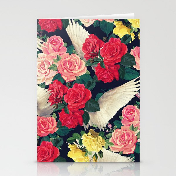 roses flowers bucket Stationery Cards