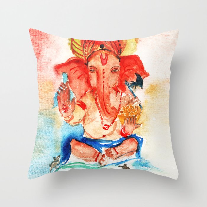 Lord Ganesha Throw Pillow