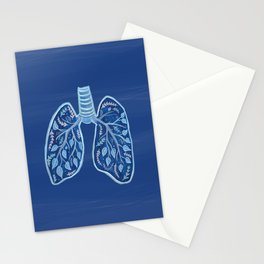 Botanical Lungs - Breathe Deep  Stationery Cards