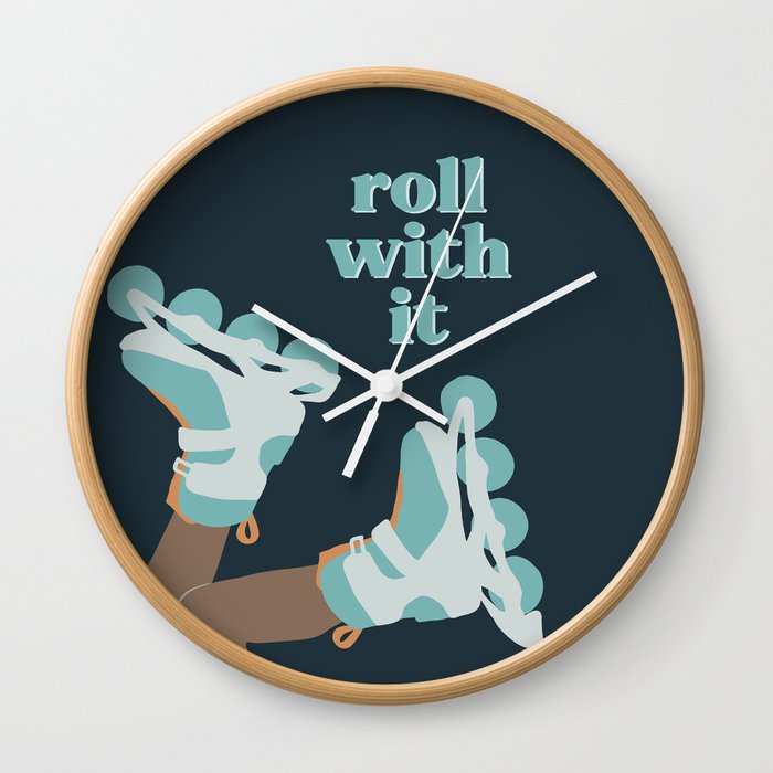 Roller Blade with it #1 Wall Clock
