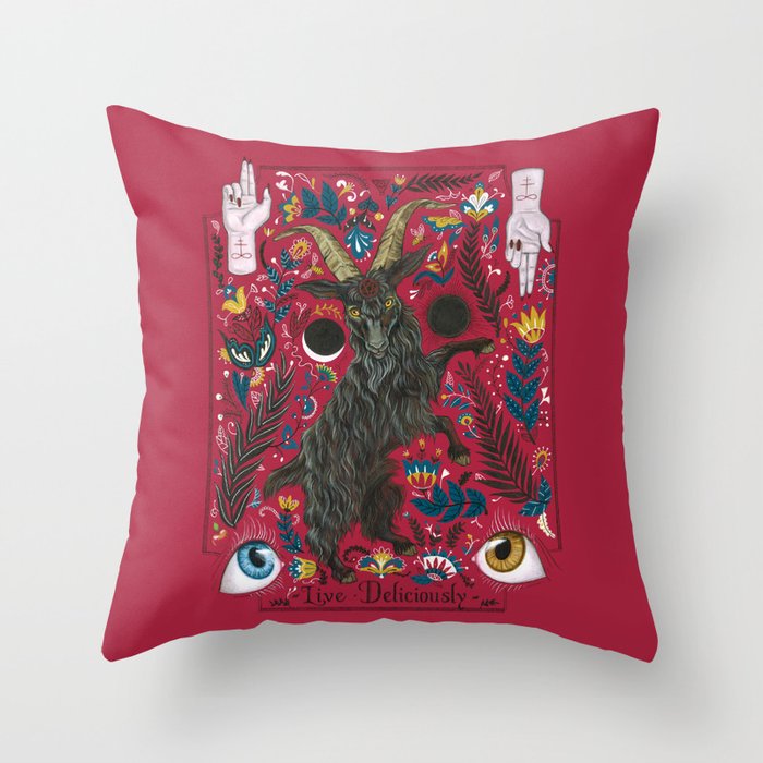 Live Deliciously Throw Pillow