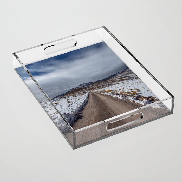 Snow Desert Path Acrylic Tray