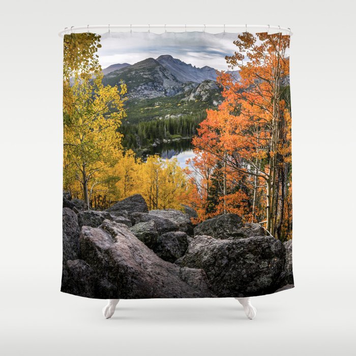 Rocky Mountain Aspens Shower Curtain